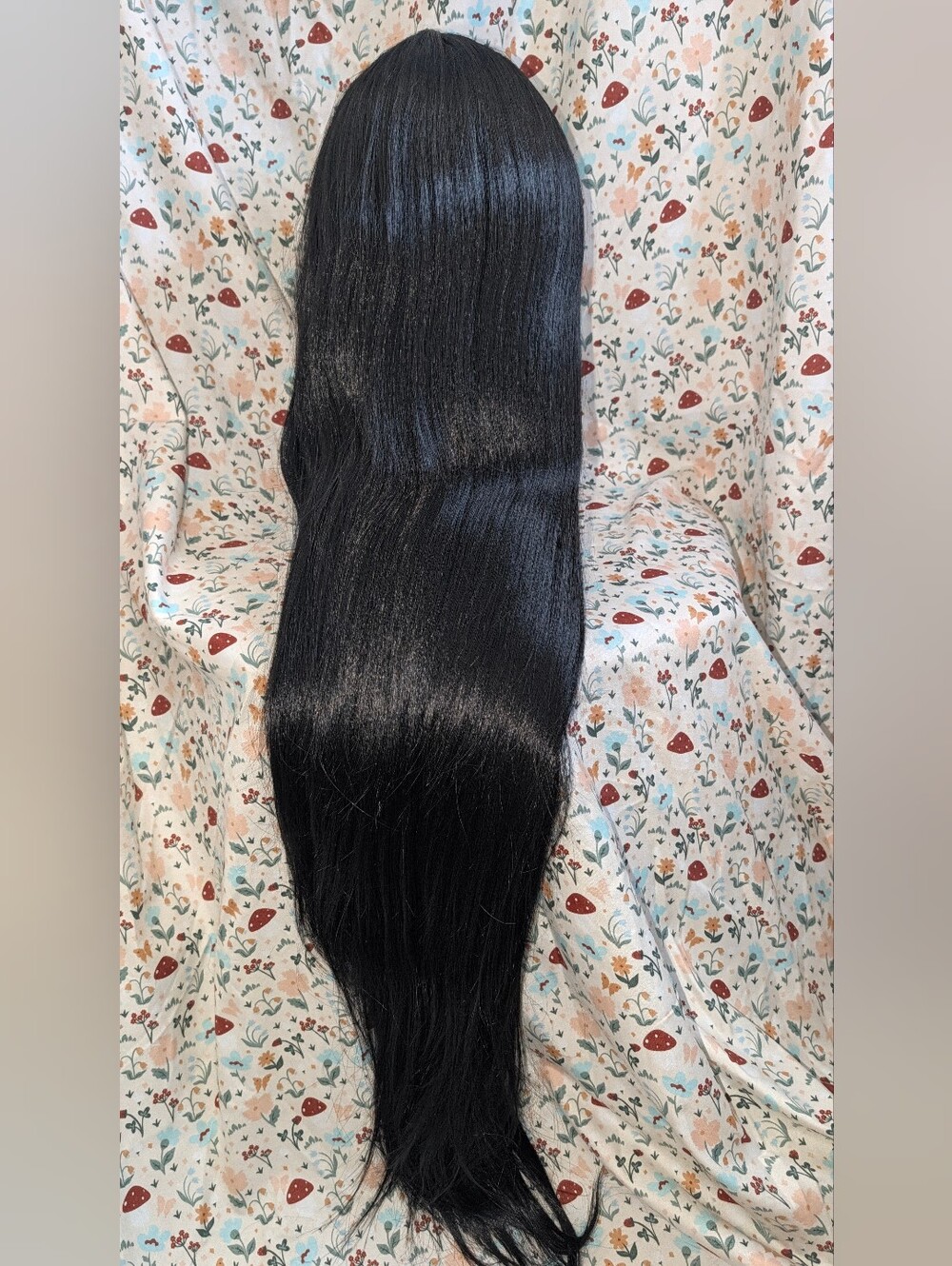 Super Long 32.1 Inch Black 1B Synthetic Wig Halloween Cosplay Casual Wear